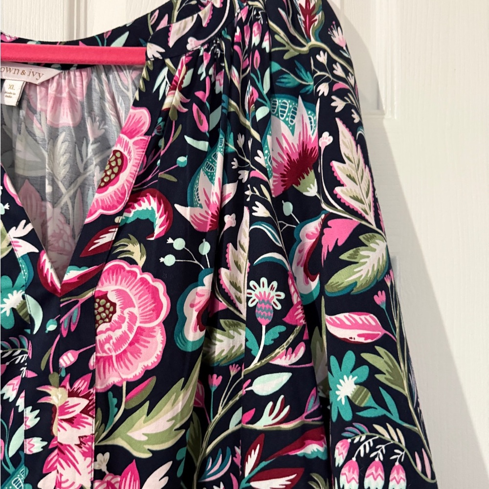 Floral V-Neck Long Dress